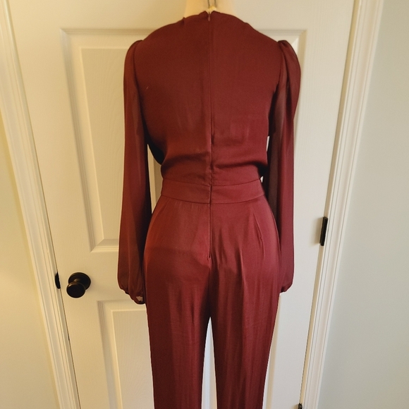 Naked Zebra Elegant Burgundy Jumpsuit S - Picture 7 of 16
